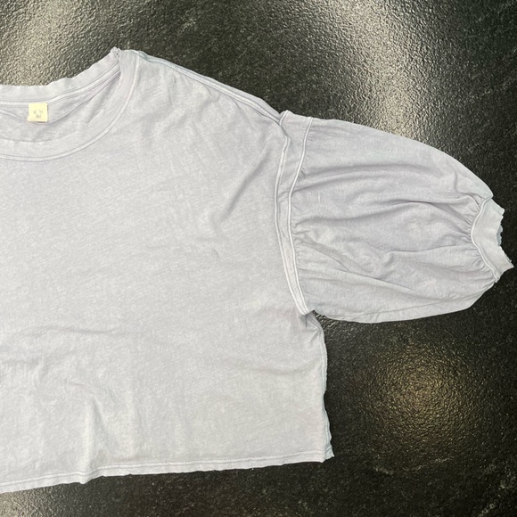 Free People We The Free balloon sleeve top, Color: Light blue, Size: Large - Picture 4 of 5